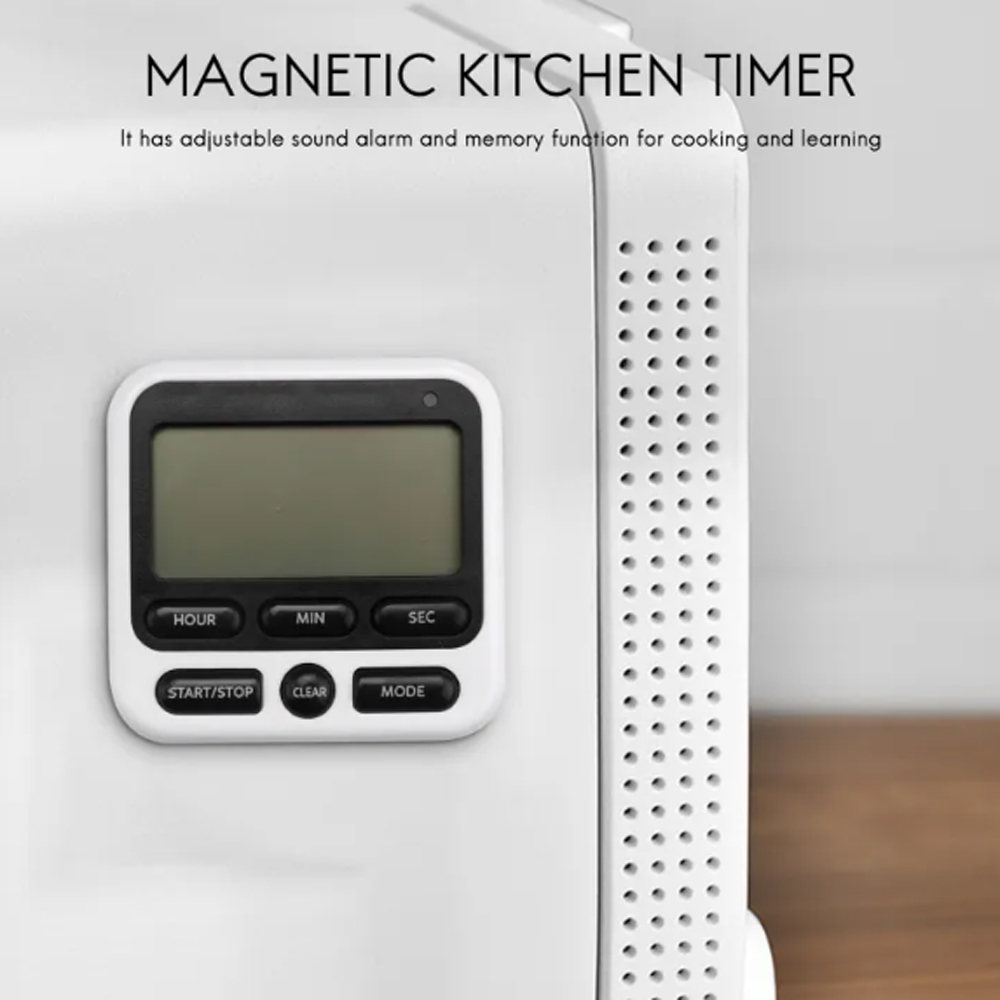 Timer Masak Dapur Digital LCD Display Alarm Kitchen Countdown BOLNEY BN31  White